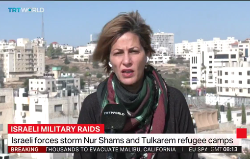 Thumbnail preview image for the video titled: Israeli forces raid Nur Shams and Tulkarem refugee camps