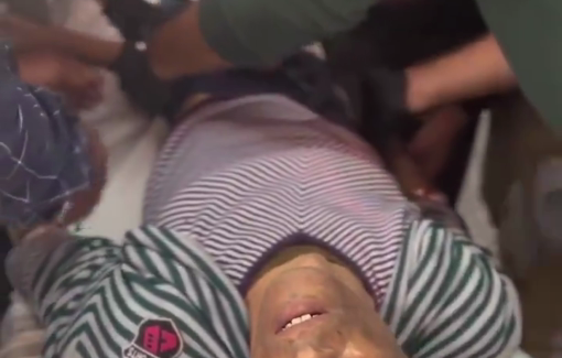 Thumbnail preview image for the video titled: Israeli strike murders 5 men at aid distribution center