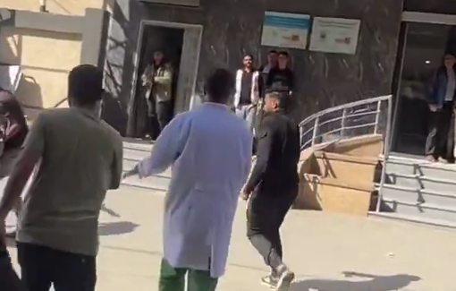 Thumbnail preview image for the video titled: Palestinian wounded by Israeli gunfire at Al-Awda hospital