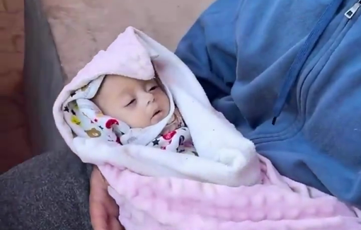 Thumbnail preview image for the video titled: Baby girl died from cardiac arrest amid Israeli bombing of Nuseirat