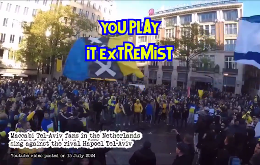 Thumbnail preview image for the video titled: Maccabi Tel Aviv fans' "Rape Song"