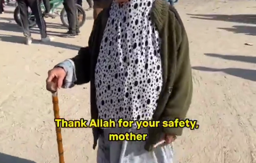 Thumbnail preview image for the video titled: Elderly confirms the IDF violently forced people out of Beit Hanoun shelters