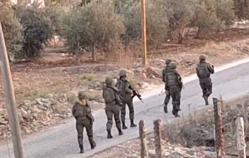 Thumbnail preview image for the video titled: Israeli infantery unit enters inside Jalboun near Jenin (occupied territories)