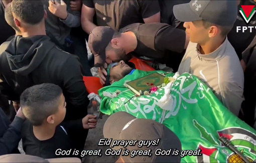 Thumbnail preview image for the video titled: Funeral of Harith al-Awfi killed by Israeli forces during a raid