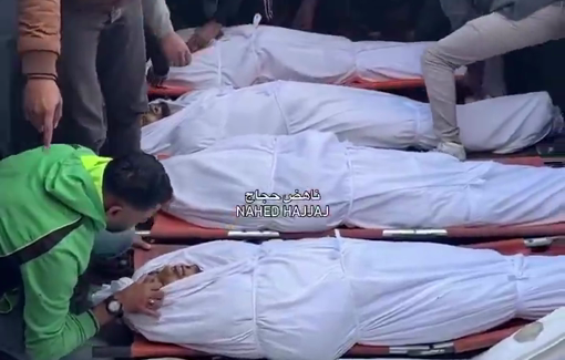 Thumbnail preview image for the video titled: Funeral for 5 men killed by Israeli airstrike in Al-Maghazi