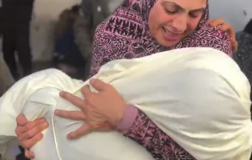 Thumbnail preview image for the video titled: Mother mourns her child killed in morning Israeli strike