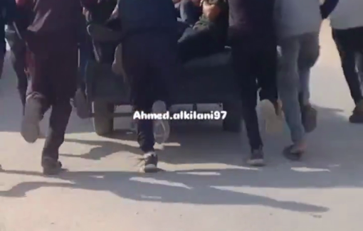 Thumbnail preview image for the video titled: Israeli strike kills one person and injures 10 in Beit Lahia