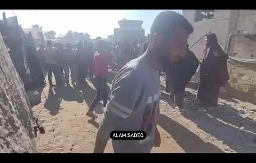 Thumbnail preview image for the video titled: People horrified at new Israeli massacre in Al-Mawasi