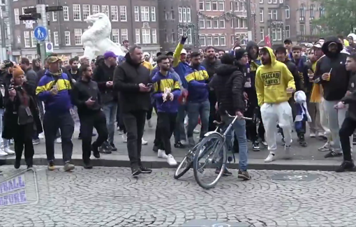 Thumbnail preview image for the video titled: The rioting racist Israelis were allowed to continue causing trouble in Amsterdam