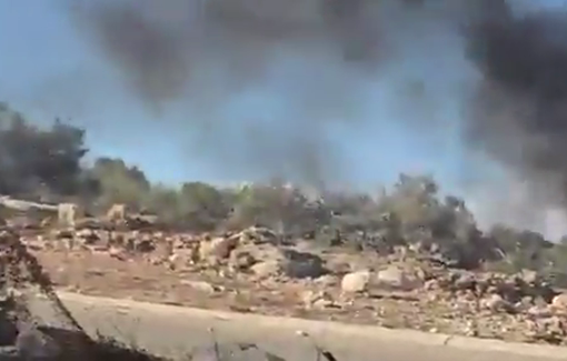 Thumbnail preview image for the video titled: Israeli settlers are attacking Palestinian vehicles and propertie in Beit Furik