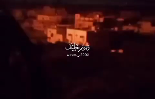 Thumbnail preview image for the video titled: Night Israeli airstrike in Beit Lahia