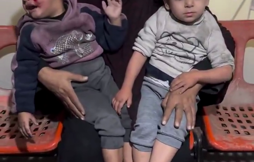 Thumbnail preview image for the video titled: Children pulled out from the rubble following Israeli midnight bombing