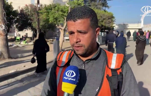 Thumbnail preview image for the video titled: Civil Defense spokesman recounts the Israeli strike killing colleague Ali omar