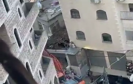 Thumbnail preview image for the video titled: Demolition of Zahida family house in Shuafat by the Israeli forces