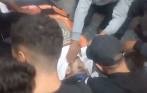 Thumbnail preview image for the video titled: Farewell of rescue worker Ali Omar, killed by Israeli strike during rescue mission