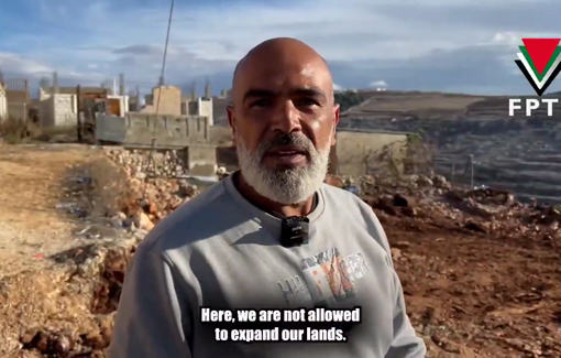 Thumbnail preview image for the video titled: Destruction of an agricultural room and olive trees in New Nablus by Israeli auhtorities