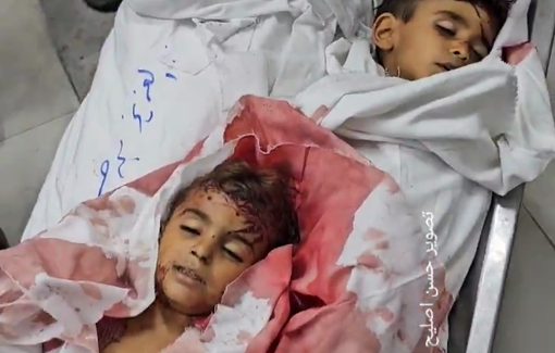 Thumbnail preview image for the video titled: Funerals of children killed overnight by Israel in the "safe zone"