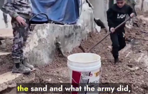 Thumbnail preview image for the video titled: Palestinian children  are cleaning their neighborhoods fter the last  Israeli raid in Jenin