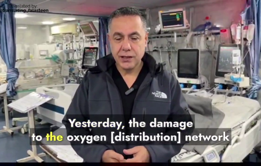 Thumbnail preview image for the video titled: Dr. Abu Safiya recounts Israeli night assault on Kamal Adwan Hospital