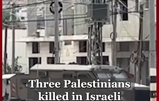 Thumbnail preview image for the video titled: Israeli forces killed three Palestinians during a raid in Qabatiya