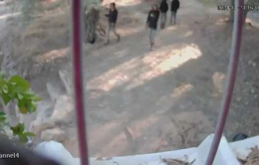 Thumbnail preview image for the video titled: Footage shows settlers attacking the home of activist Issa Amro in Hebron